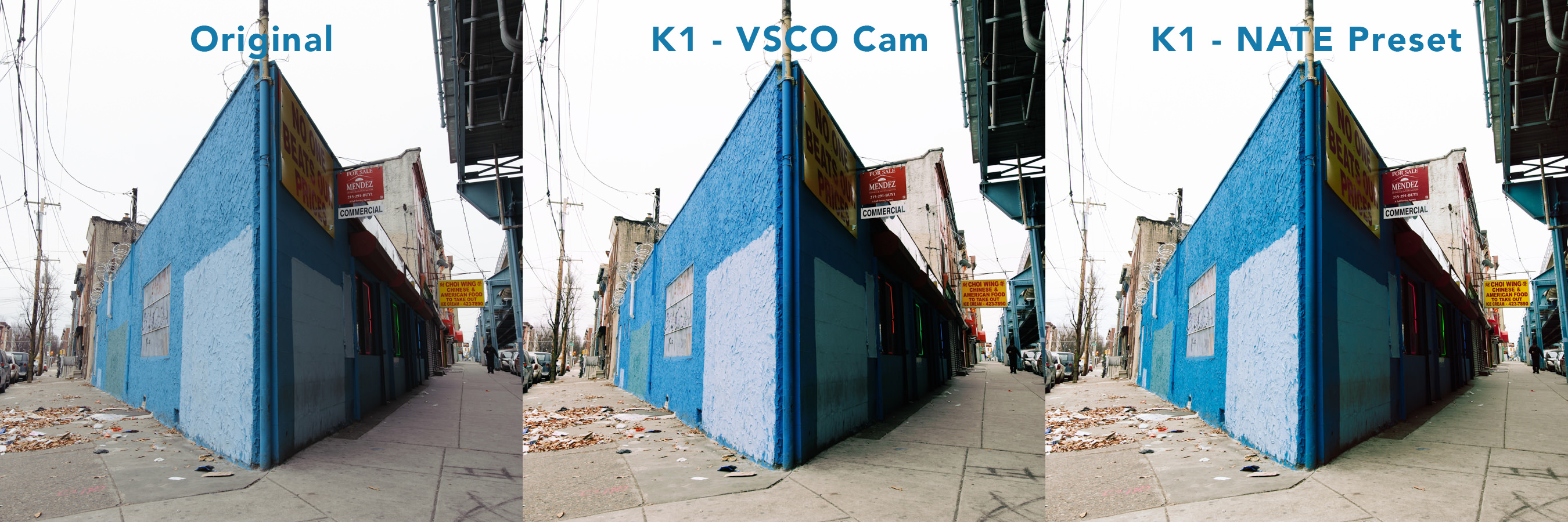 VSCO Cam Lightroom Preset - K1 Comparison