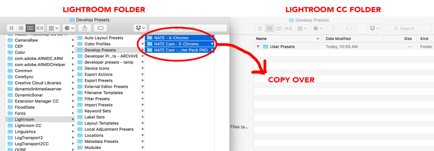 install presets in lightroom cc mac