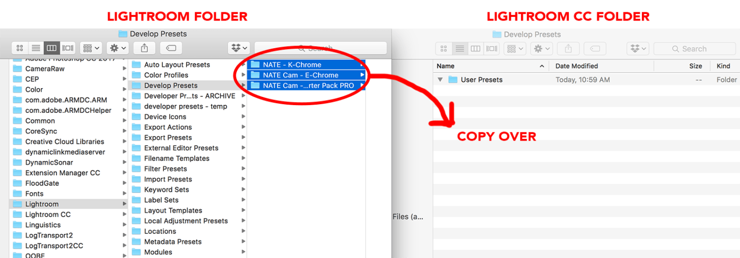 add presets in lightroom 5.3